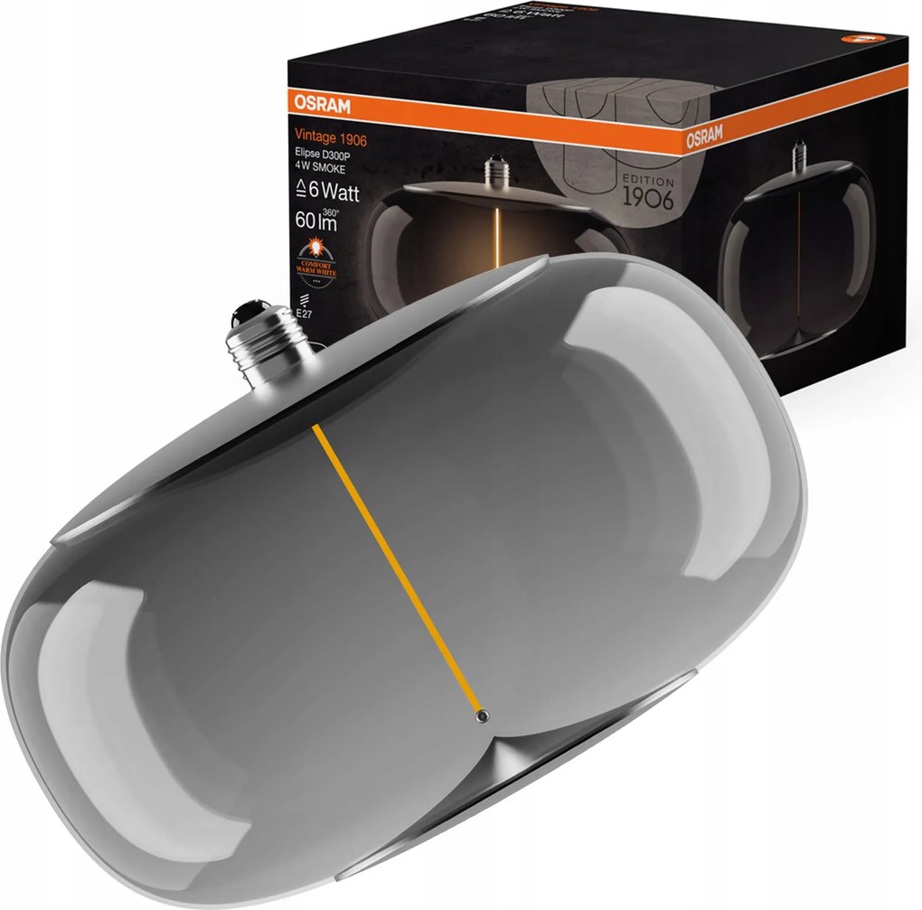 Dekoratív Led izzó E27 4W Dekoratív Füst Filament Vintage 1906 Osram