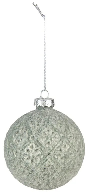 Antikolt zöld vintage karácsonyfadísz gömb 4 db szett