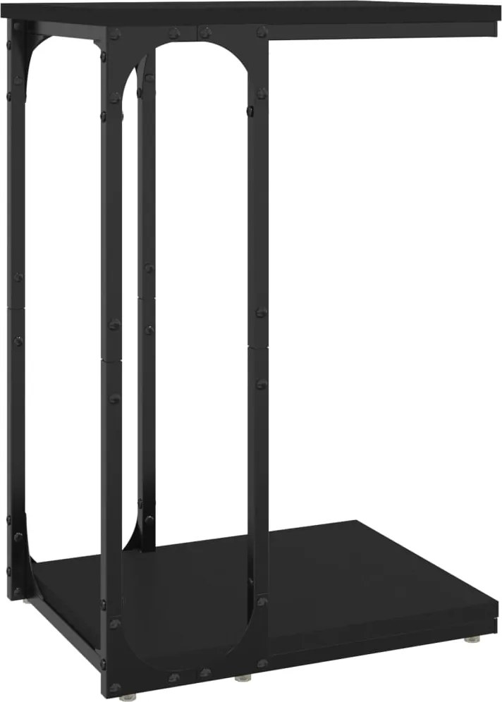 vidaXL fekete színű szerelt fa kisasztal 40 x 30 x 60 cm