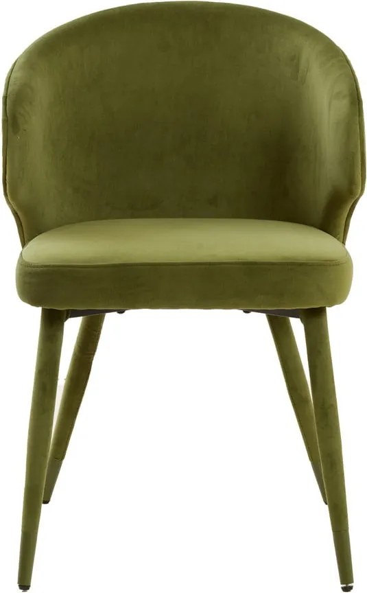Zöld kárpitozott étkezőfotel szett 2 db-os Kosaka – Light &amp; Living