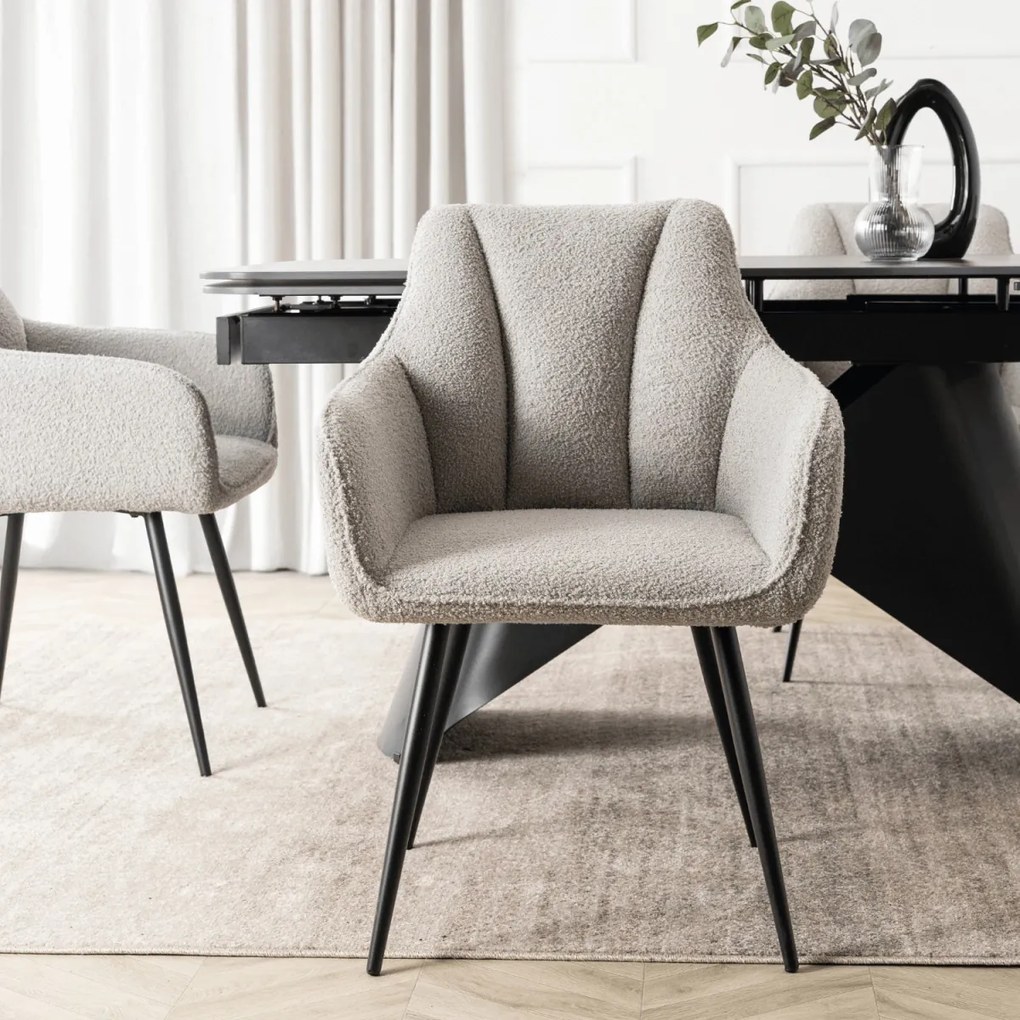 Szürke Bouclé Étkezőszék. NAWARA