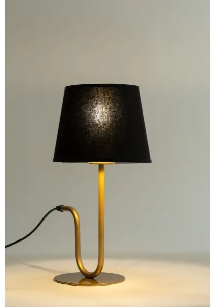 Asztali lámpa VOLUTTO 1xE27/60W/230V fekete/réz