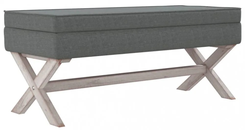 sötétszürke szövet tárolóülőke 110 x 45 x 49 cm