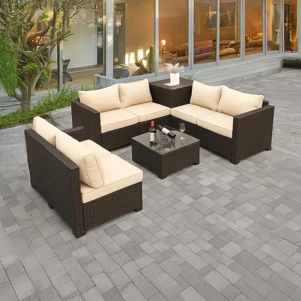 Avenberg ENCANTA Nagy kerti kanapé szett párnákkal és tárolóval