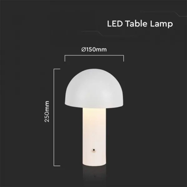LED Dimmelhető tölthető asztali lámpa LED/1W/5V 3000-6000K 1800 mAh fehér