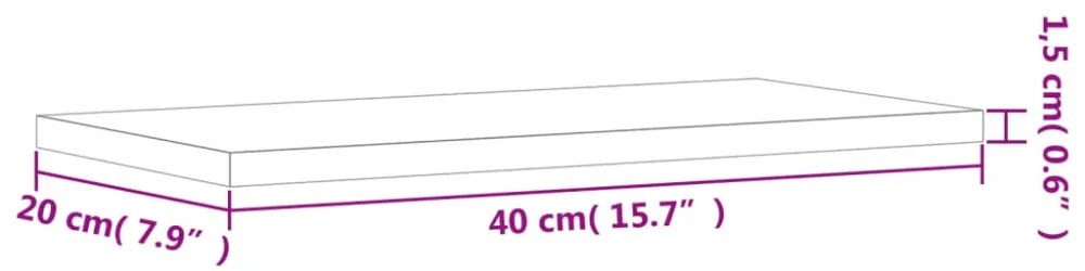 4 db magasfényű fehér szerelt fa könyvespolc 40 x 20 x 1,5 cm