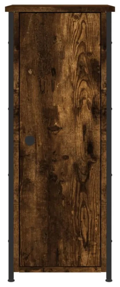 2 db füstös tölgy színű szerelt fa éjjeliszekrény 32x42x80 cm