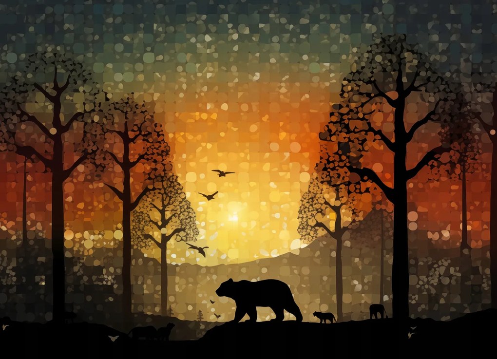 Poszter 18x13cm Nyugat a vadregényes erdőben