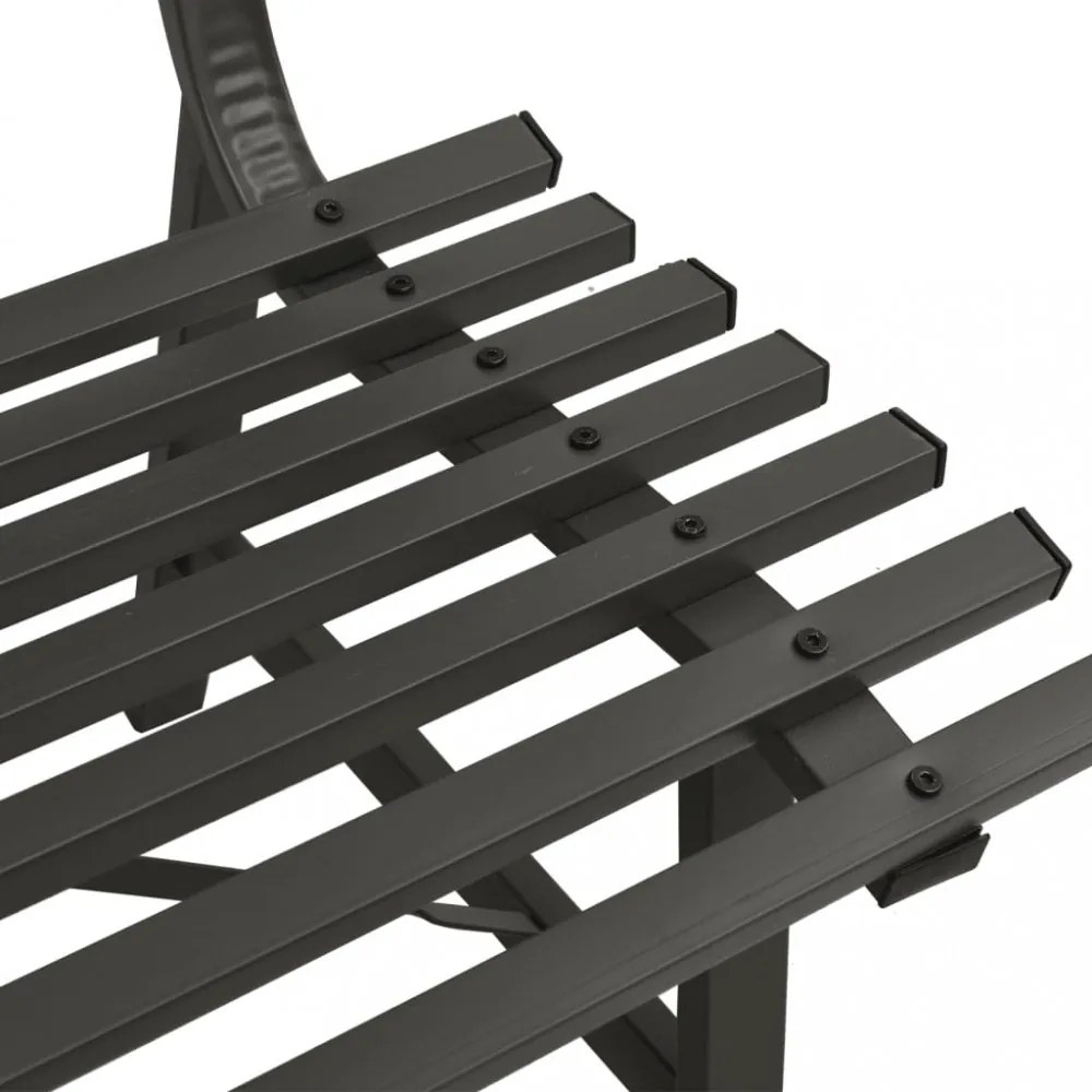 fekete acél kerti pad 110 cm