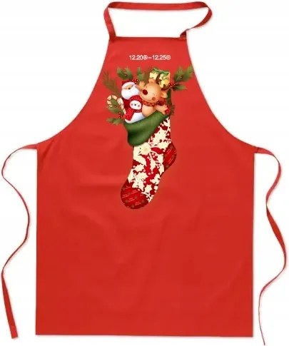 Karácsonyi kötény Karácsonyi zokni Ajándékokkal Divatos Karácsonyi nyomtatás