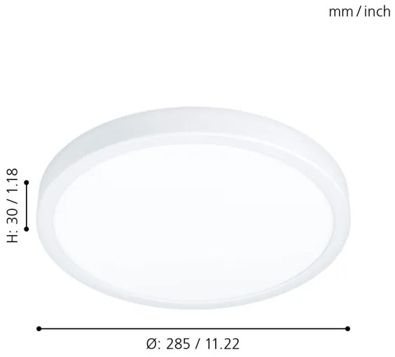 Eglo 99265 - LED fürdőszobai mennyezeti lámpa FUEVA 5 LED/20W/230V IP44