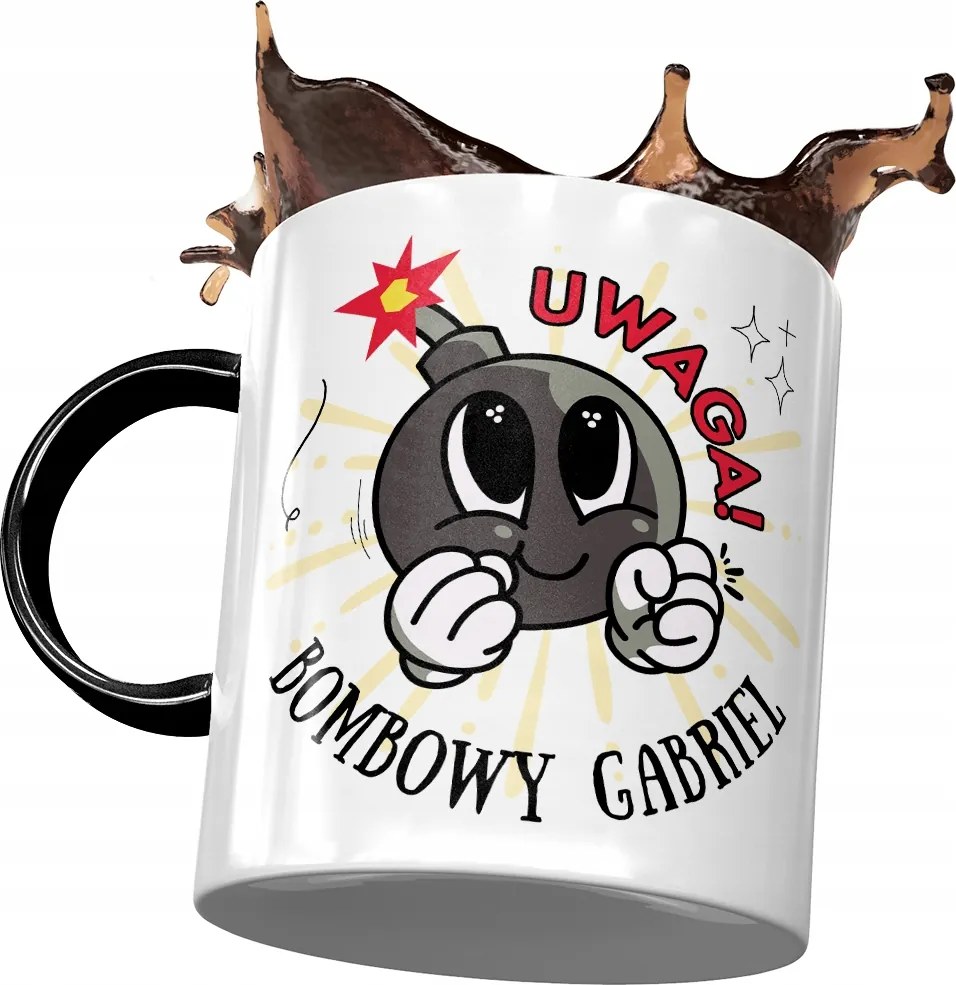 Fekete Bögre Gabriel Gabrysia Férj Ajándék Nyomtatott Fotóval