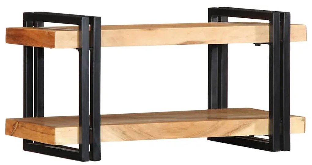 fali polc 70x33x35 cm tömör fa akácfa