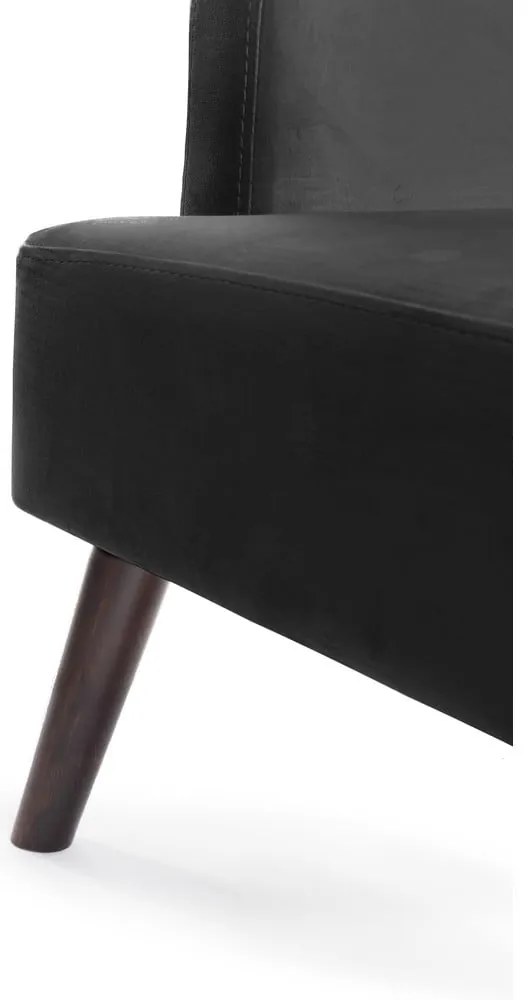 Sötétszürke bársony füles fotel Noemye – Bonami Selection