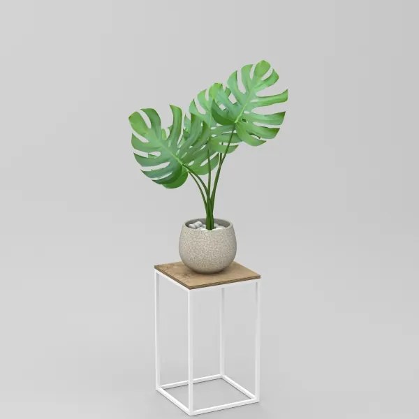 Virágállvány 40x24 cm, fehér