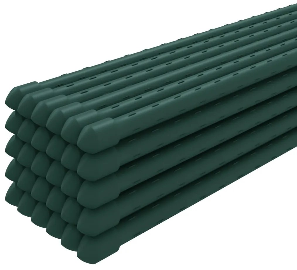 30 db zöld acél kerti növénykaró 150 cm