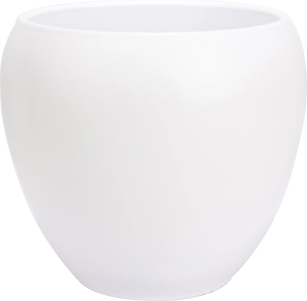 Kerámia Virágtartó Nagy 27cm fehér pálmafás monstery ház