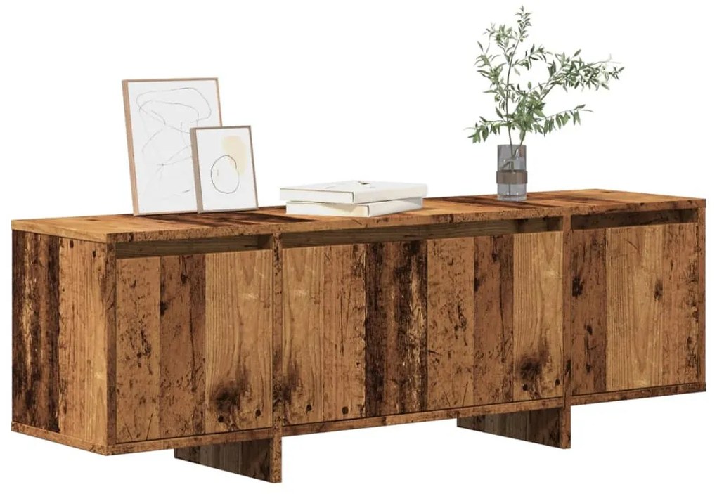 antik fa színű szerelt fa TV-szekrény 120 x 30 x 40,5 cm
