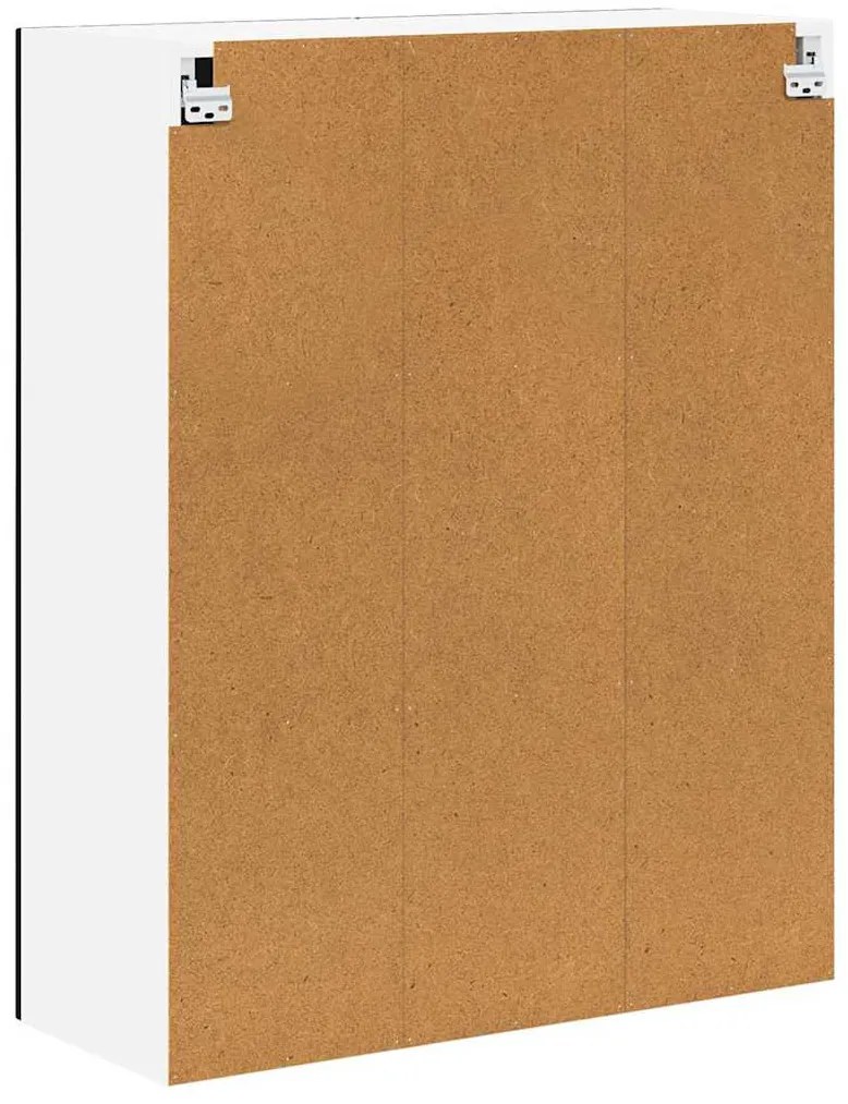 Fali konyhaszekrény polcokkal Fekete 80 x 31 x 100 cm Faanyag