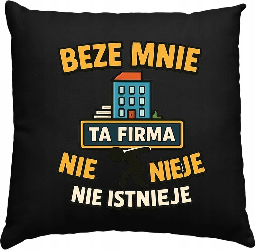 Ajándék párna a munkatárs vezetőjének, fekete