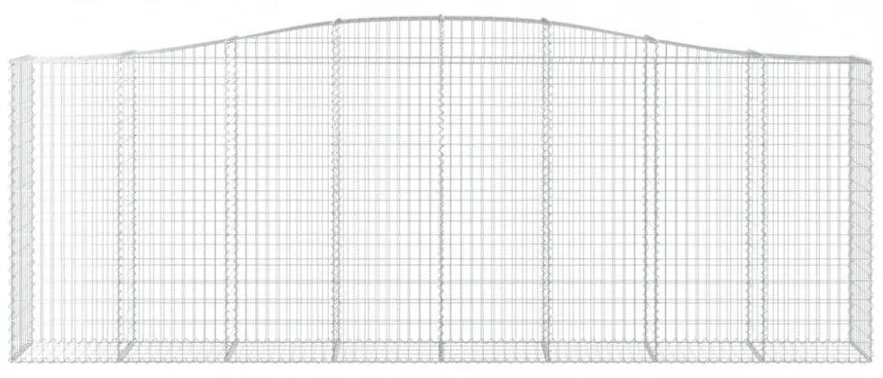 vidaXL 7 db íves horganyzott vas gabion kosár 400x50x140/160 cm