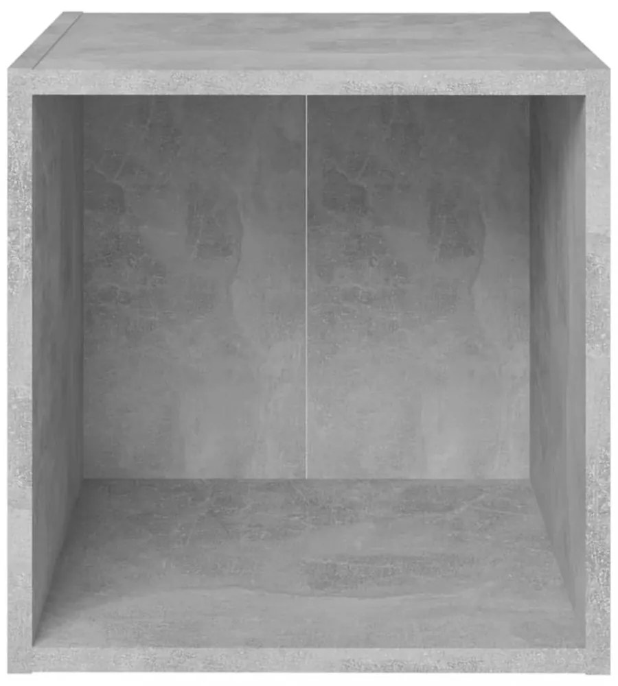 2 db betonszürke szerelt fa TV-szekrény 37 x 35 x 37 cm