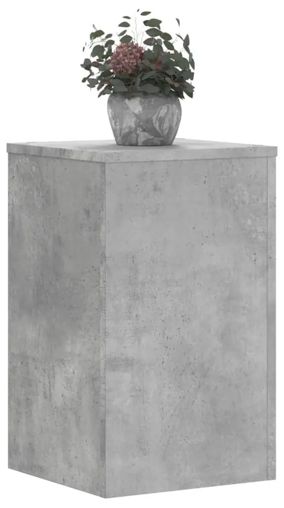 2 db betonszürke szerelt fa növénytartó állvány 30 x 30 x 50 cm