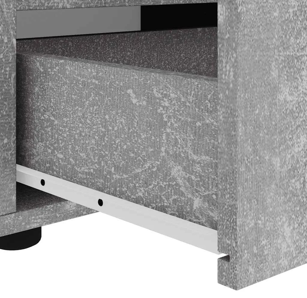 VISNES betonszürke szerelt fa TV-szekrény 100x40x38 cm