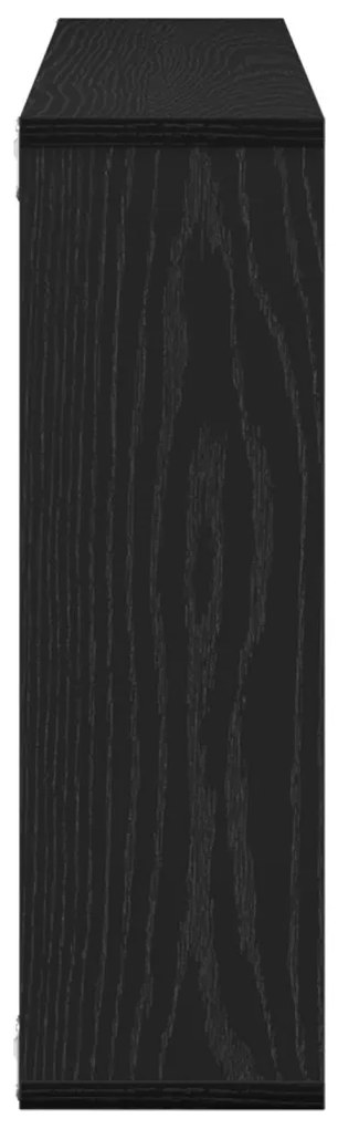 Falipolc - Fekete tölgy, 85 x 16 x 52,5 cm, Mérnöki fából készült