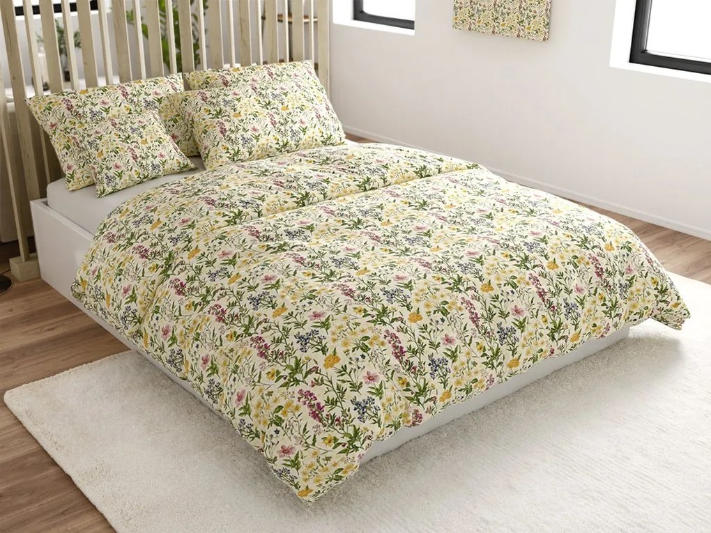 Krepp ágyneműhuzat HERBELLE színes Ágyneműhuzat mérete: 70 x 90 cm | 140 x 200 cm