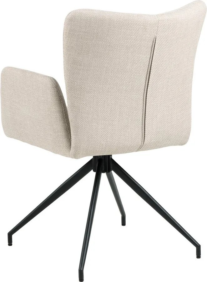 Bézs kárpitozott karfás étkezőfotel szett 2 db-os Laura – Actona