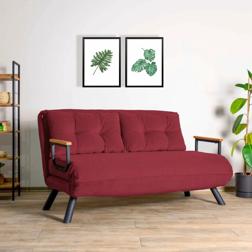 Sando 2 Maroon kinyitható kanapé