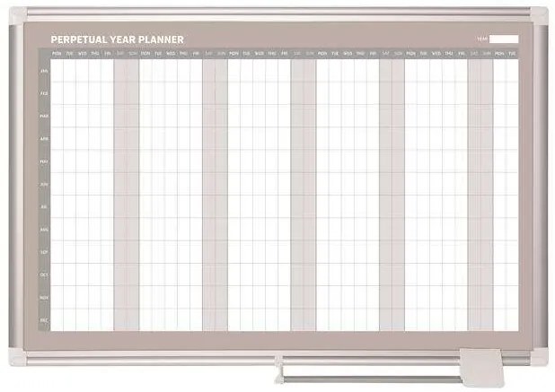 VICTORIA Éves tervezőtábla, mágneses, 90x60 cm, VICTORIA