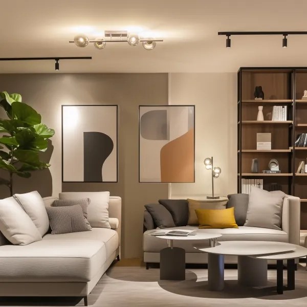 Brilagi - LED Felületre szerelhető csillár MILLA 4xG9/3W/230V fényezett króm/füstös