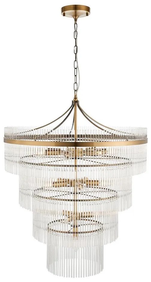 Endon 112576 - Csillár láncon MARIETTA 16xE14/6W/230V réz/átlátszó