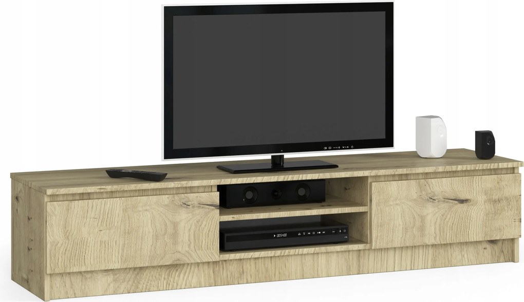 Asztali szekrény Rtv 2D1P 160cm tölgy artisan komód Akd