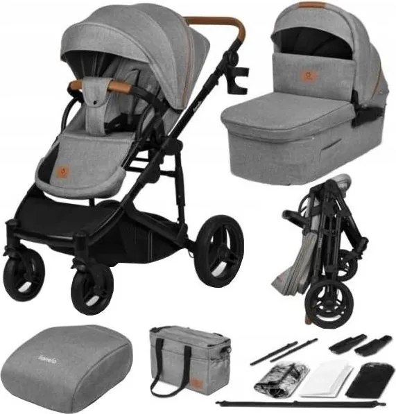 Lionelo - MARI TOUR kombinált 2 az 1-ben babakocsi Grey Stone