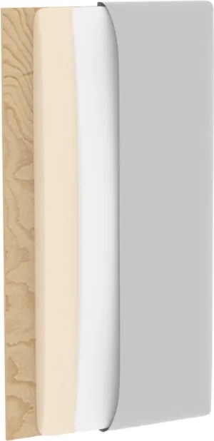 Kárpitozott fali panel QUADRATTA 15x60 cm, szürke