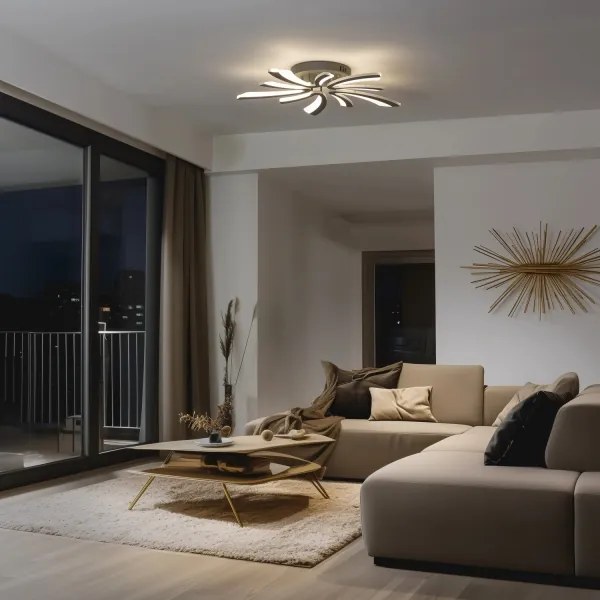 Brilagi - LED Dimmelhető felületre szerelhető csillár TWIST LED/55W/230V 3000-6500K antracit + távirányító