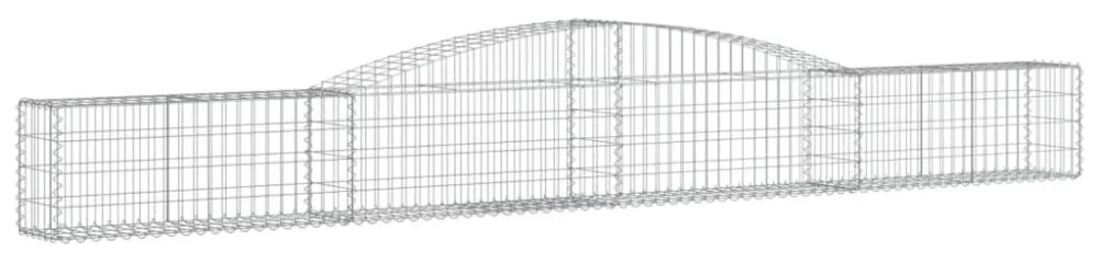 9 db íves horganyzott vas gabion kosár 400x30x40/60 cm