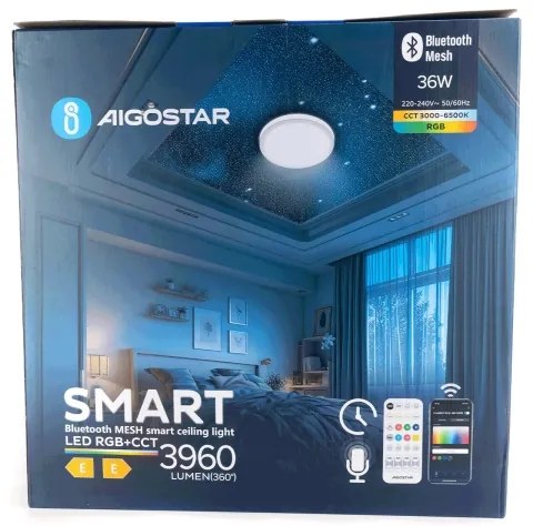 Aigostar - LED RGBW 36W mennyezeti lámpa, dimmelhető, DO-val