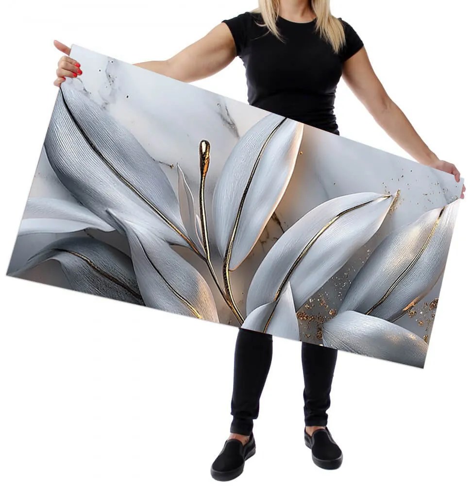 Wallplex konyhahátfal Aranyló Liliom (Méret: 60x300)