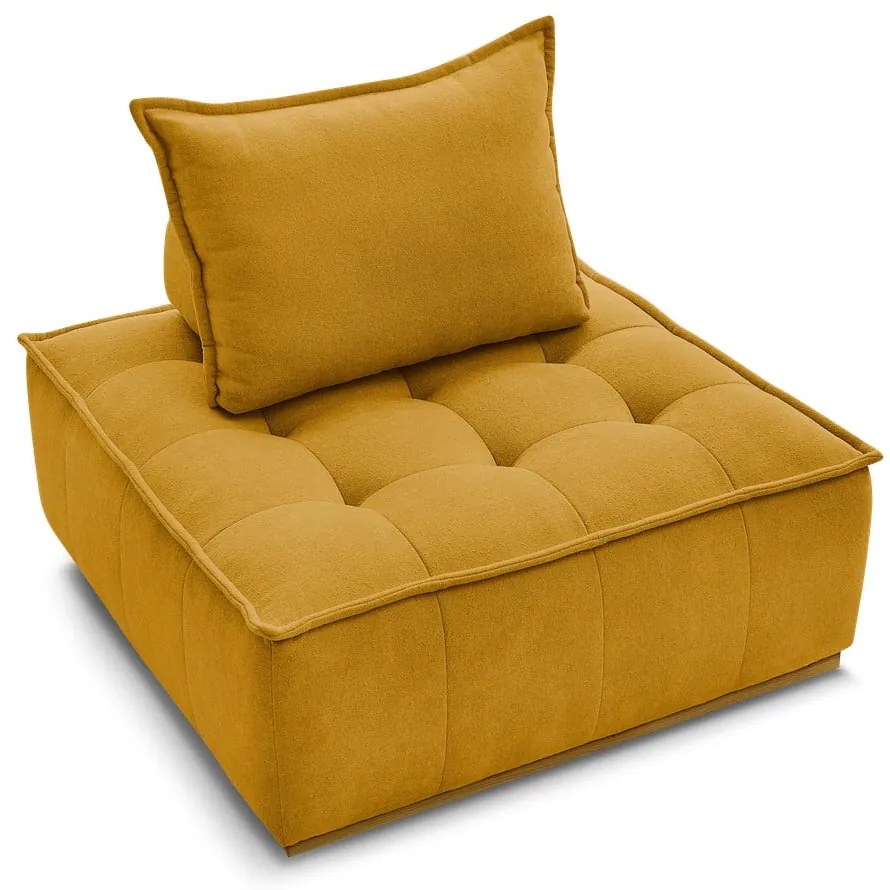 Mustársárga zsenília fotel Elisa – Bobochic Paris