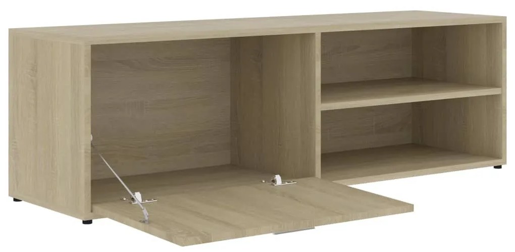 sonoma tölgy színű szerelt fa TV-szekrény 120 x 34 x 37 cm