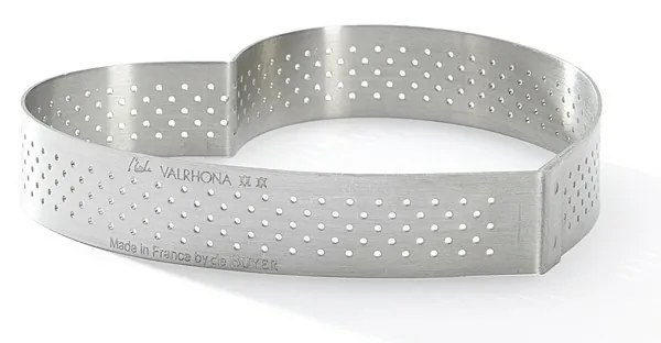 De Buyer 3099.51 perforált tortakeret Szív 12 cm,rozsdamentes acél