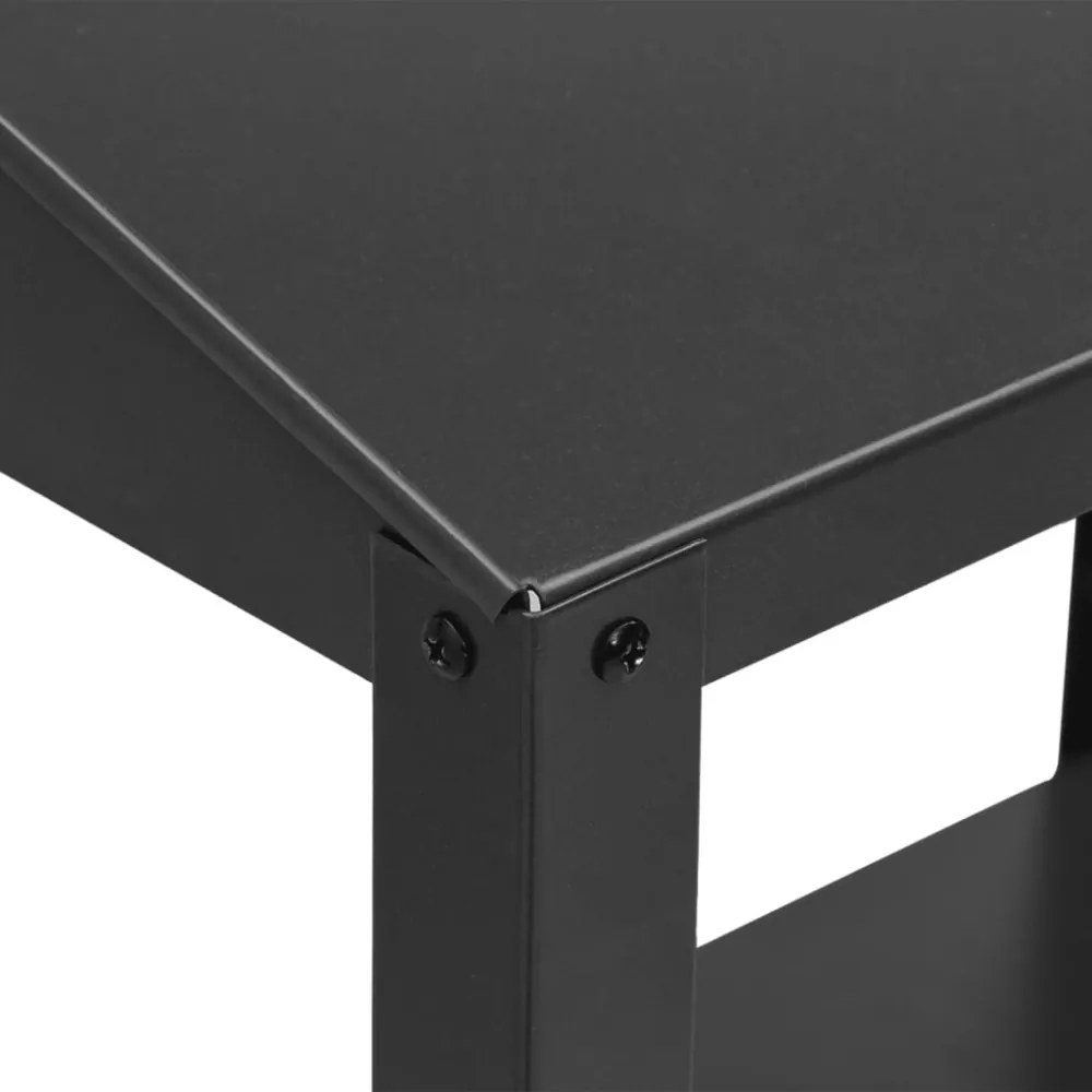 antracitszürke horganyzott acél növényállvány 75,5x54,5x100 cm