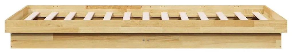 tömör tölgyfa ágykeret matrac nélkül 90x190 cm