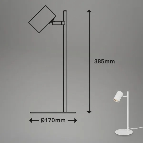 Briloner 7408-016 - Asztali lámpa RETRO 1xGU10/9W/230V fehér
