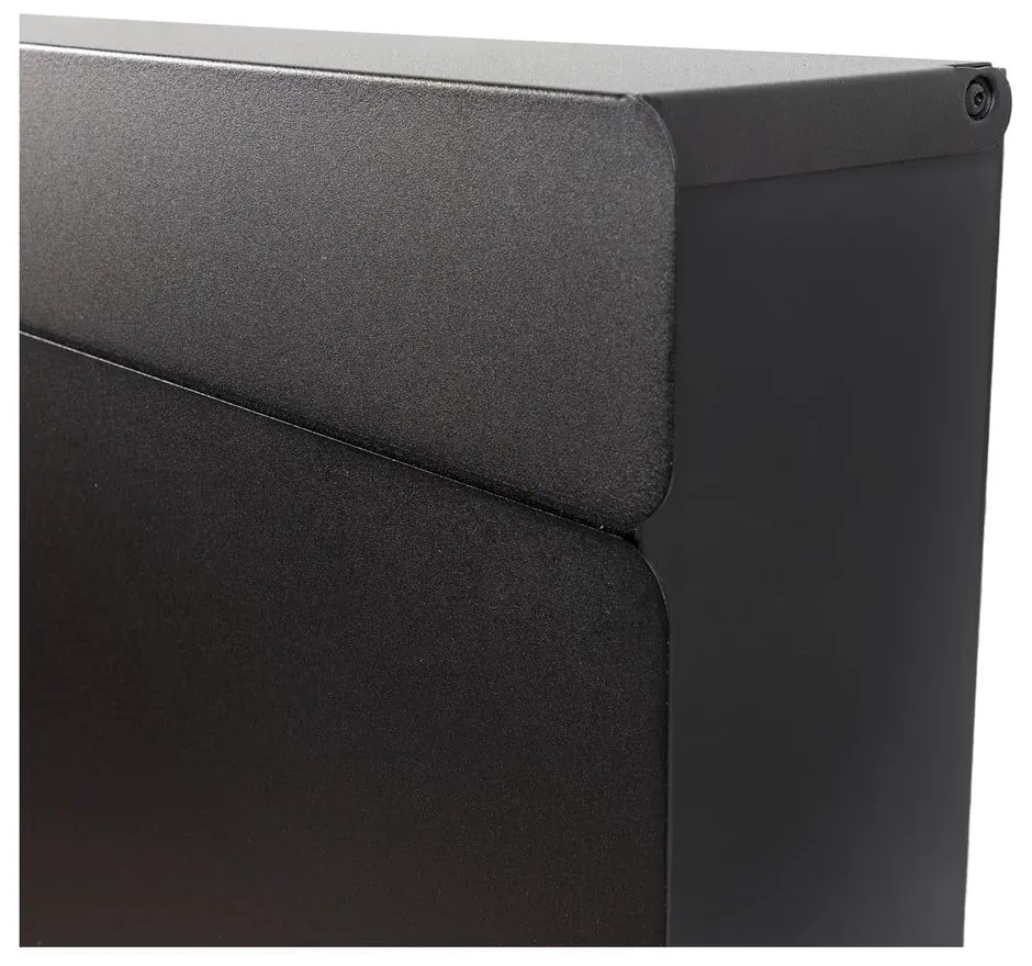 Fekete fém billenő ajtós-függő cipőtartó 78x48x13 cm Luigi – Spinder Design