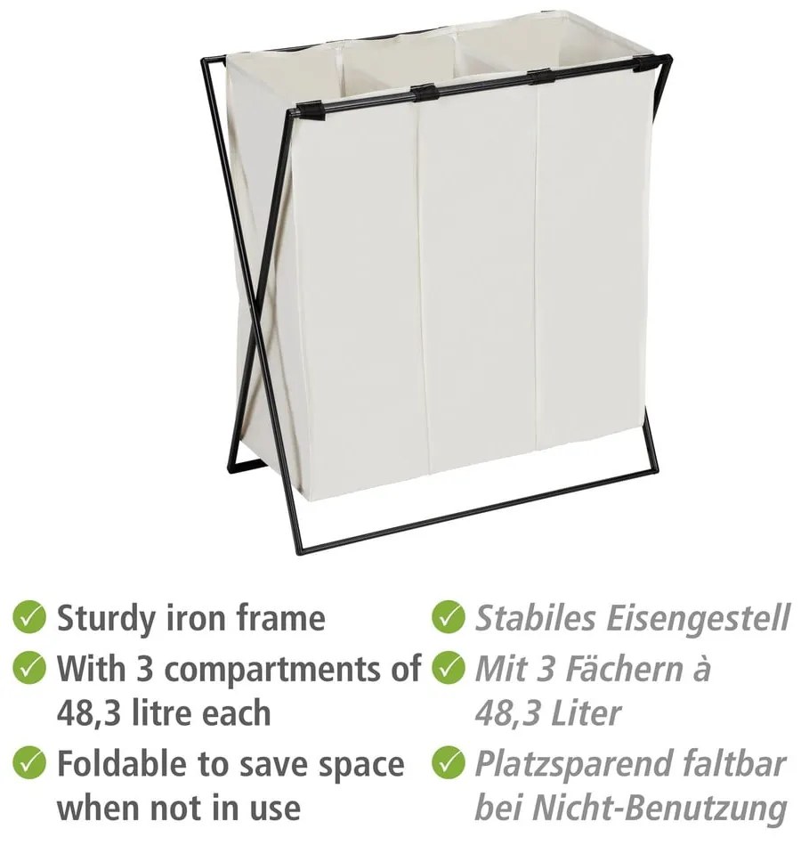 Textil szennyeskosár 145 l Trio – Wenko